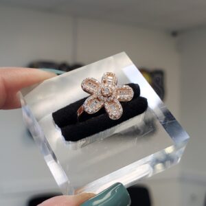 Flower Ring 10k Rose Gold