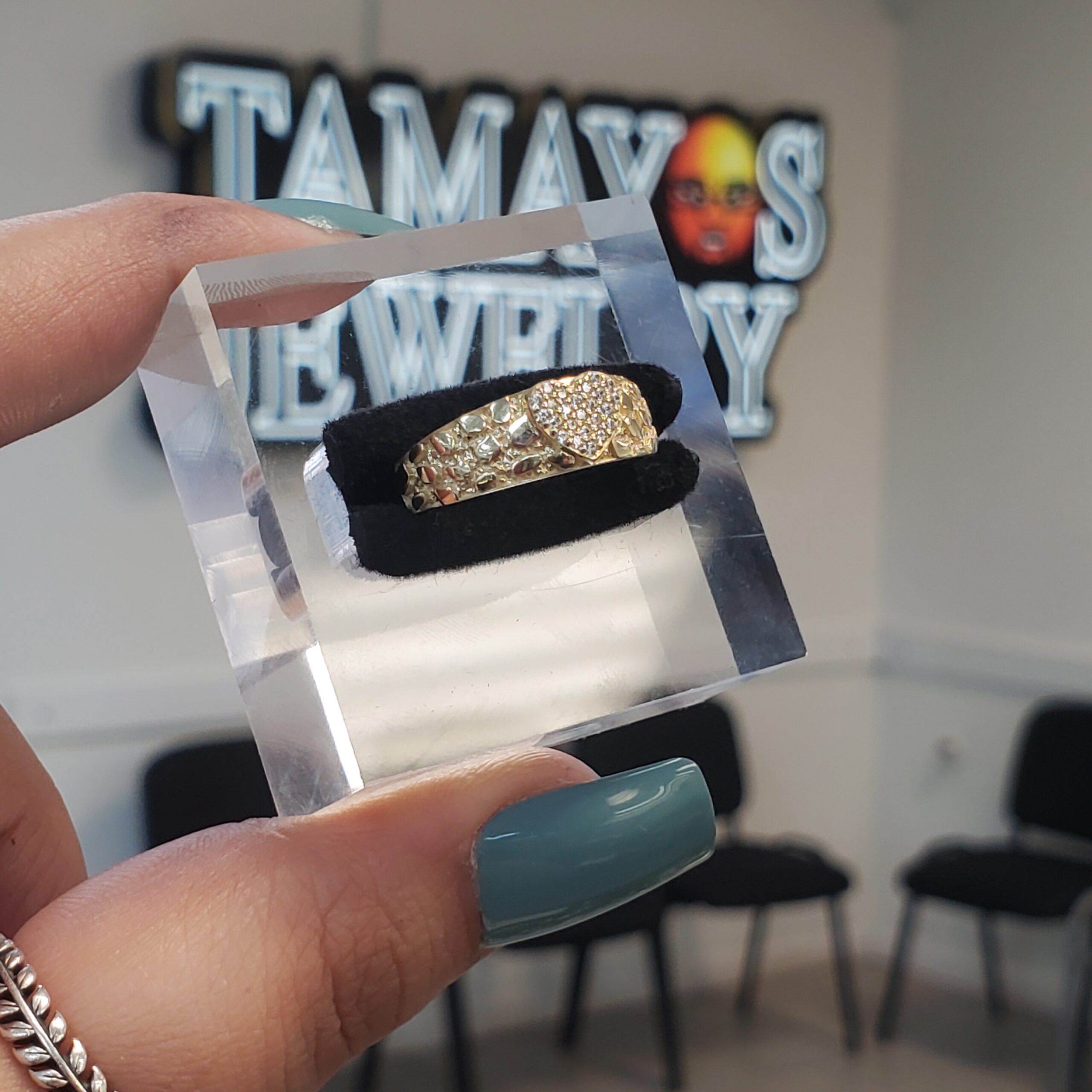 Nugget Heart Ring 10k - Image 2