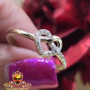 10K Gold Heart C'Z Ring