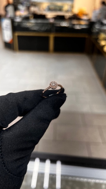 Promise Ring 10k Rose Gold - Diamonds - Image 3