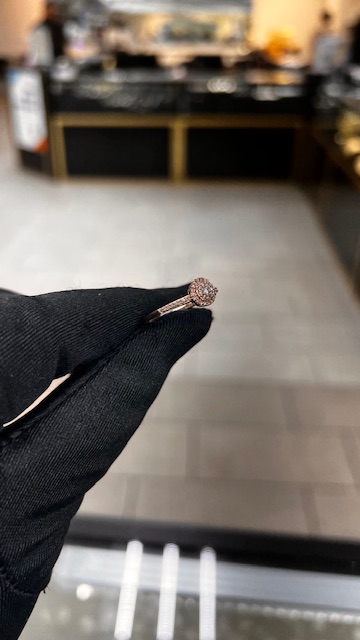 Promise Ring 10k Rose Gold - Diamonds - Image 2