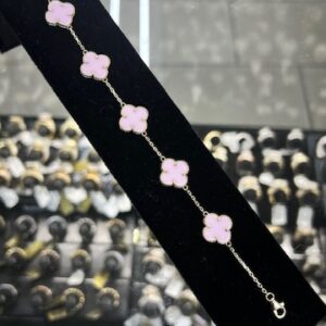Light Pink Clover Bracelet 10k #0075