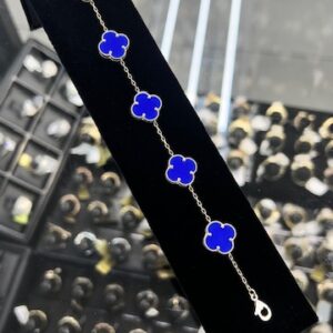 Royal Blue Clover Bracelet 10k #0051
