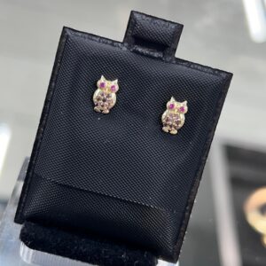 Owl Earrings 10k