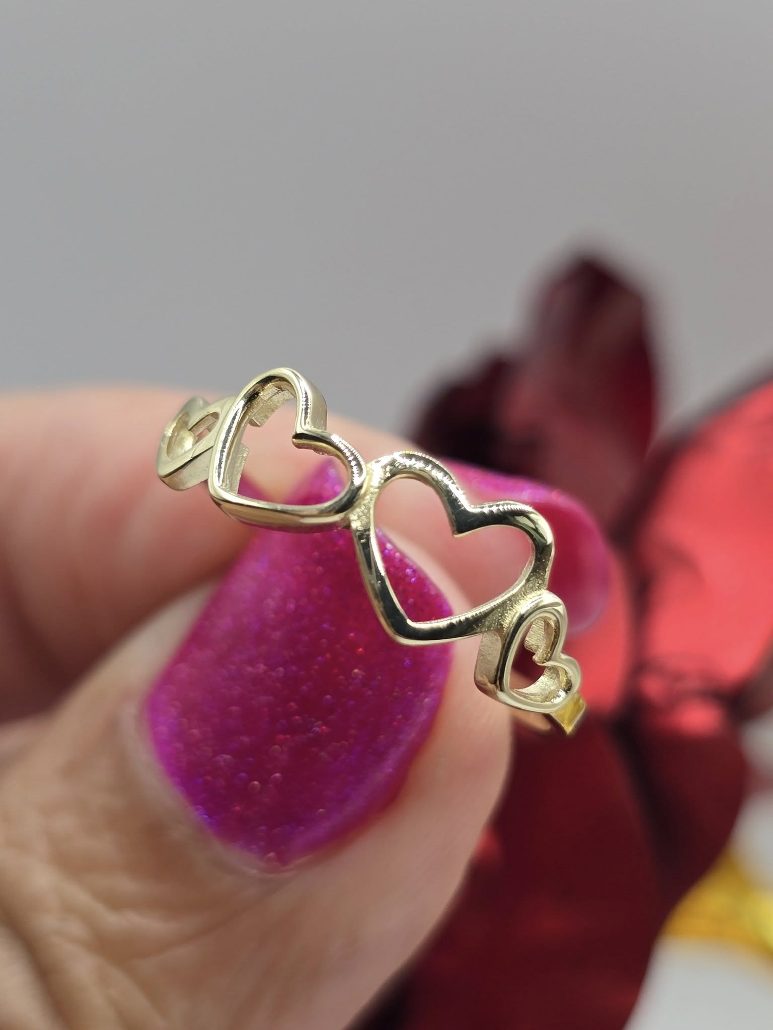 Hearts Ring 10k