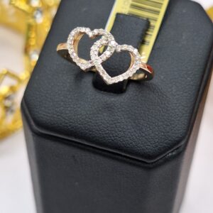 HEART RING 10K WITH DIAMONDS