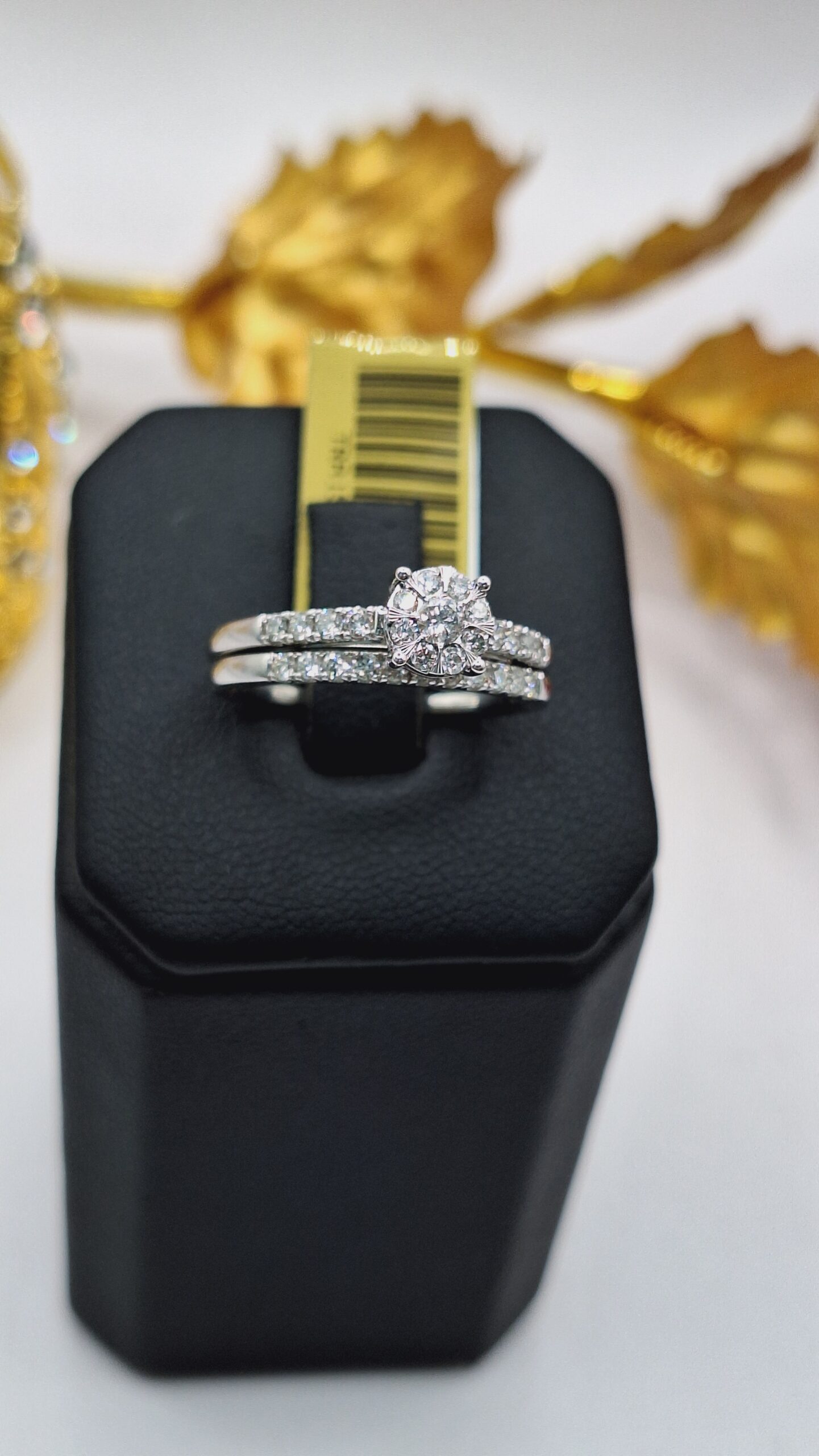 10k White Gold Engagement Duo
