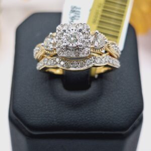DIAMOND ENGAMENT RING DUO 10K