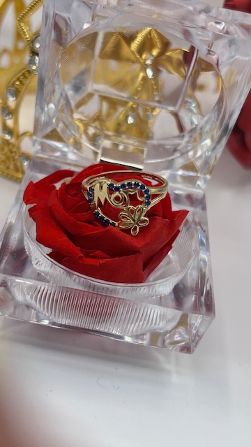 Mother's Day Blue Stones Ring 10k - Image 2