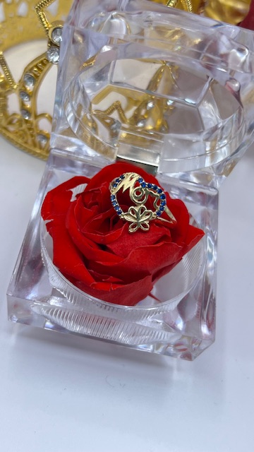 Mother's Day Blue Stones Ring 10k