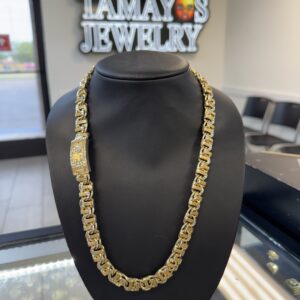1 10K Gold Chinobar Link Chain #0120