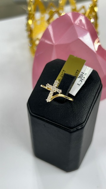 Cross Diamond Ring 10k - Image 2