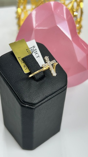 Cross Diamond Ring 10k