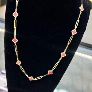 Heart Paper Clip Chain 10k #0103