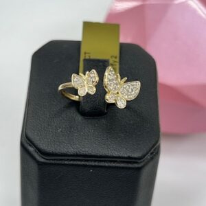 Double Butterfly Diamond Ring 10K