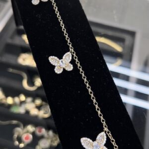 Women's Butterfly Anklet Bracelet 10k