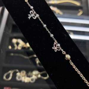 Women's Bracelet with Two-toned Charms