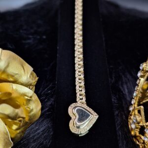 10K GOLD HEART MONACO BRACELET #009